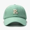 Koreanischer Stil Buchstabe R Baseballkappe Frühling Sommer Damen Zopfhüte Herren Baseballkappe Baumwolle Outdoor Einfache Schirmkappe Freizeitkappe Neu