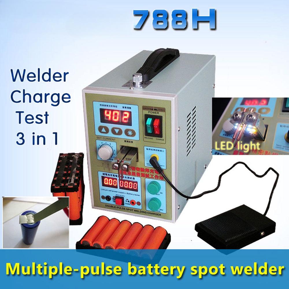 

220 В SUNKKO 788H-USB Точечная сварка LED Двойной импульс Тест 18650 Аккумулятор Точечная сварка Кнопочный аккумулятор Сварка Никелевая точечная сварка