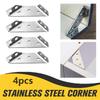 Home Furniture Corner Brackets Hardware Accessory 2mm Thick 90 Degree Connect To Three Boards Stainless Steel Wood Connection