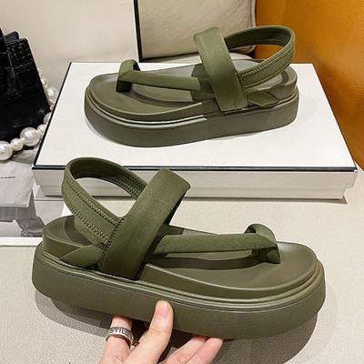 Motesandaler for kvinner Plattform Øk Høyde Tøfler Sommer Utendørs Byvandring Bruk Strand Casual Flip-flops Sandalias Mujer