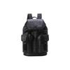Brandenburg Monogramm Print Klappe Kordelzug Leder Rucksack Mittel Herren Rucksack Schwarz MMKCSBG02BK001