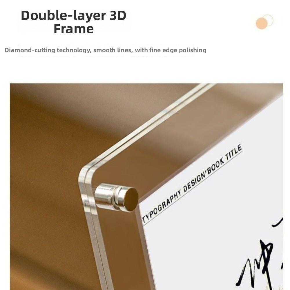 Nordic Style Transparent Photo Frames Horizontal Photo Card Stand  Home Decoration