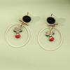 Cartoon Fun Christmas Earrings Geometric Ear Rings Christmas Tree Elk Pearl Earrings