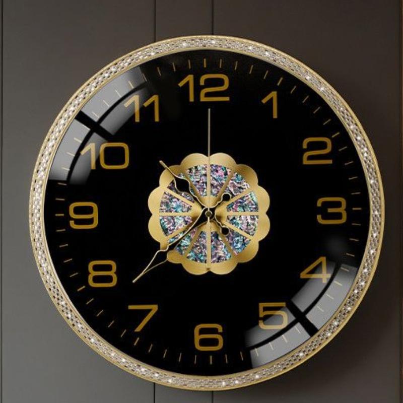 

Retro Hang Clocks Metal Wall Clock Living Room Modern Luxury Silent Watch Household Mechanical Watches Decoration Accessories
