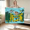1PC Pippi Longstocking Custom Name Patterned Flannel Blanket Suitable For All Seasons for Home Decor Warmth and Comfort Gifts Holiday Present