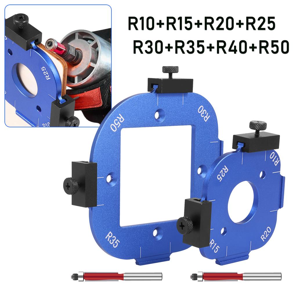 Woodworking Router Corner Radius Template Durable Aluminum Alloy Router Templates  8 Radius to Choose for Furniture Edges or DIY