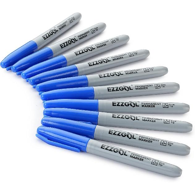Multicolor Permanent Markers Bulk, 40 Packs Red Blue Green Black Fine Tip Permanent Markers, Waterproof Markers, Premium Smear