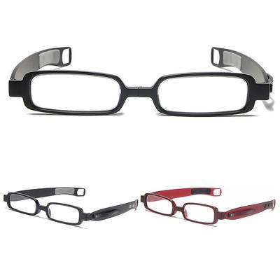 360°Twist Presbyopic Eyeglasses with Leather Case Anti Blue Light Reading Glasses Folding Portable