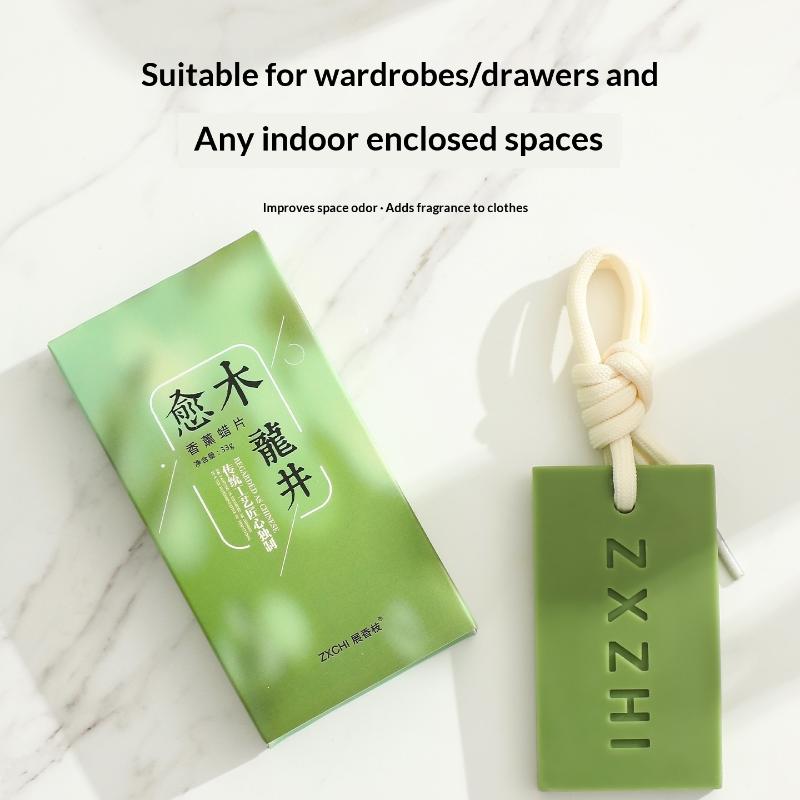 1Pc Home Aromatherapy Gift Gift Longjing Aromatherapy Wax Tablet Pendant Wardrobe Bedroom Air Freshness Solid Freshener
