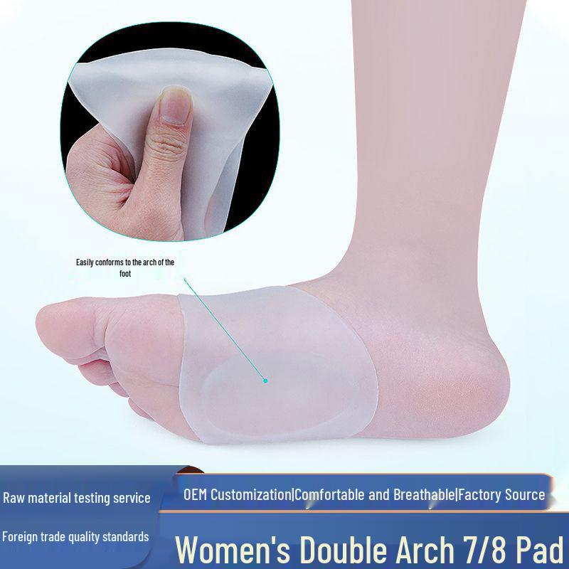 

Flat Foot Insoles: Arch Support Sleeves & Silicone Pads for Men & Women Off-White