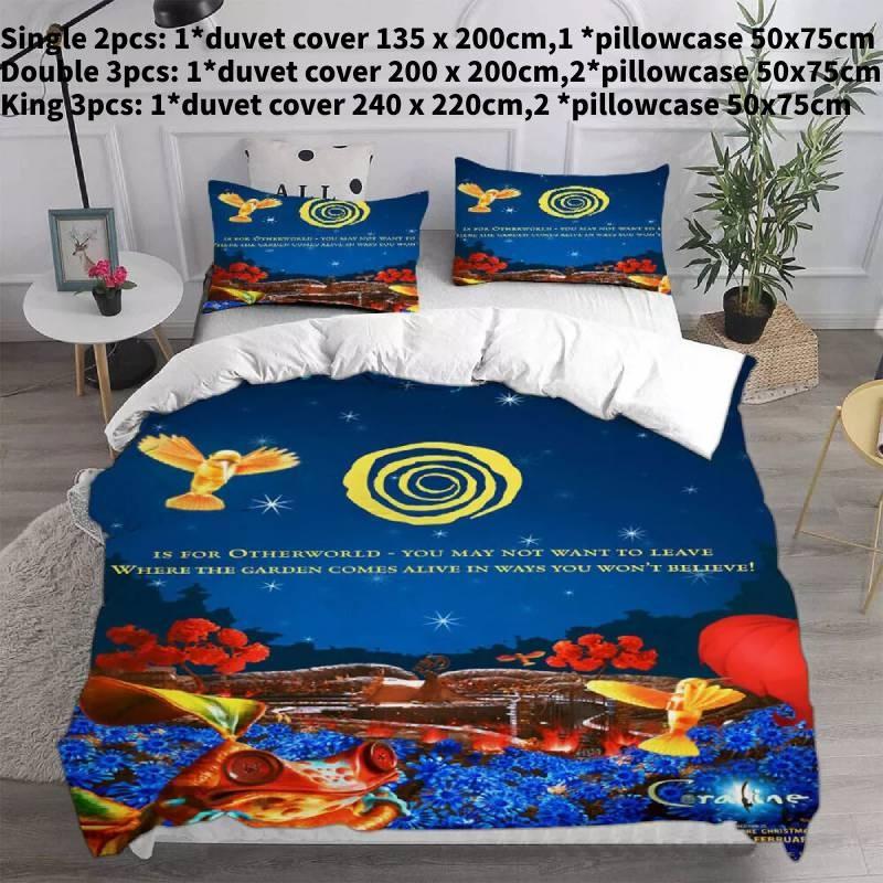 Luxurious 3d Bed Sheet Set With Vibrant Digital Print Soft Polyester Fabric For Queen Size Beds