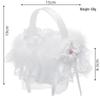 European Lace Bow Wedding Flower Girl Basket & Decorative Storage Basket