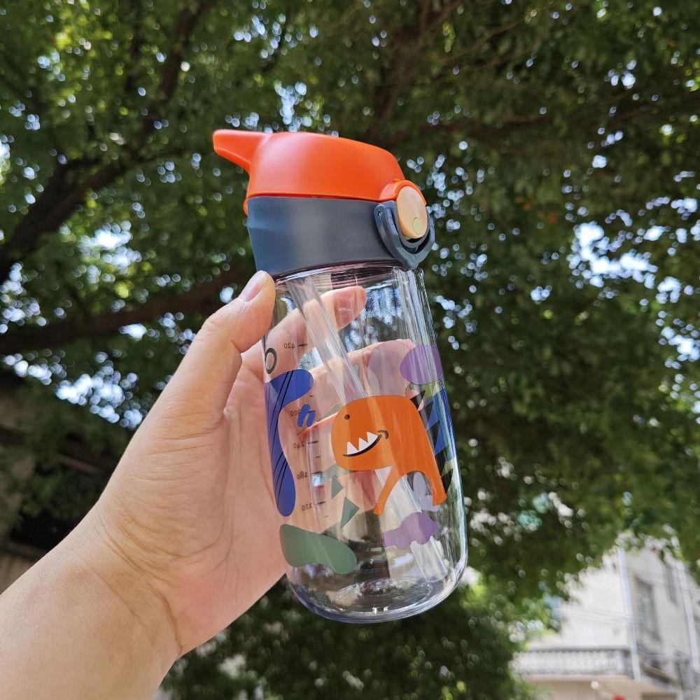 High-capacity Safe Straw Cup With Straw Drinking Cup Cute 500ML Water Bottles  Girl