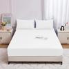 Soft Fitted Sheet Waterproof Mattress Protector, Breathable Mattress Pad Cover, White Sheet Bed Sheets with Elastic