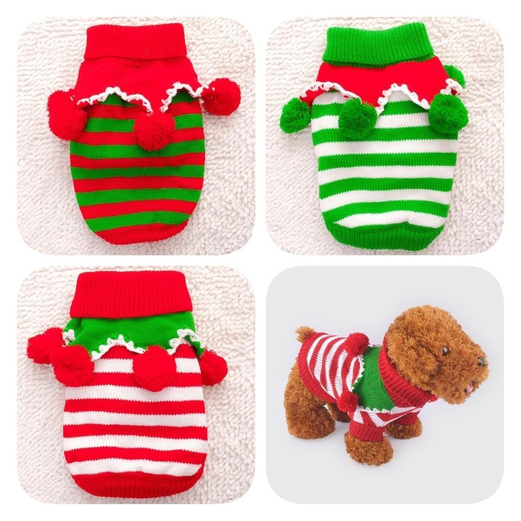 Cozy Pet Dog And Cat Sweater Christmas Themed Winter Warm Thick Acrylic Clothing
