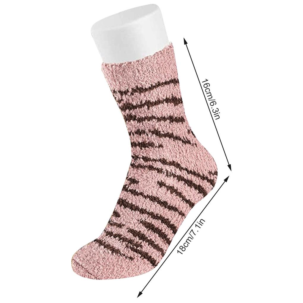 Warm Socks Soft Plush Slipper Sleep Stockings Cartoon Floor Sock for Indoor Autumn Winter