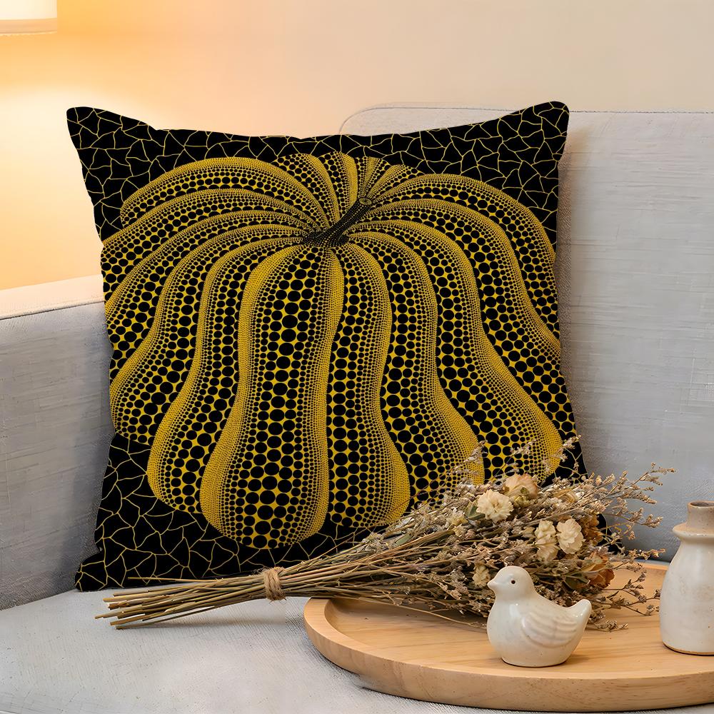 Cushion Cover Linen SkinFriendly Soft Decorative Case For Sofa Home Decor YYayoi KKusama Abstract Art Pillow cover