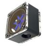 Black Plastic & Glass Water Cooling Flow Meter Tee with POM PC Speedometer
