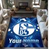 Tappeto in Velluto di Cristallo Stampato Schalke 04 FC Tappeto Antiscivolo in Velluto di Cristallo Per Divano Camera da Letto Decorazione Interna per la Casa
