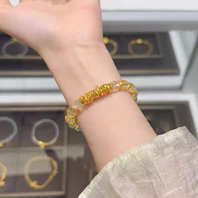 Bracelet Perle Irregulière Forme Spéciale Française Bracelet Femmes Niche Luxe Léger Exquis Doré Demi-Bracelet Bracelet Accessoires