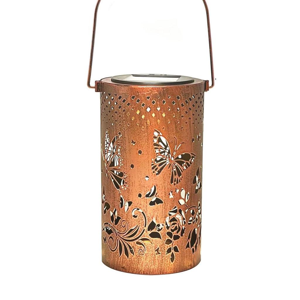 Best-Selling Waterproof Solar Lantern - Retro Iron Art Tree of Life Design for Outdoor & Garden Hanging