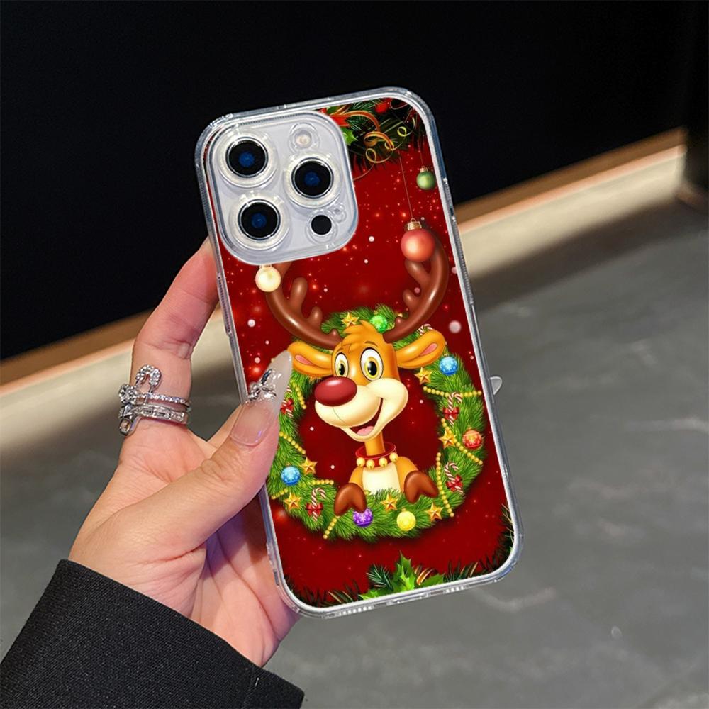 

Ae117 Merry Christmas Happy New Year дизайн Magsafe прозрачные чехлы для Samsung S23 S24 Ultra iPhone 16 Pro Max магнитная беспроводная зарядка задняя крышка Samsung S24 Ultra 5G