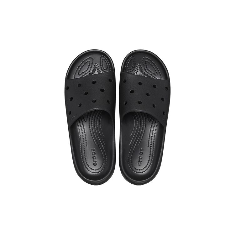 Crocs Eva Monochrome Round Toe Slide Sandals Unisex Sandals Black 209401-001