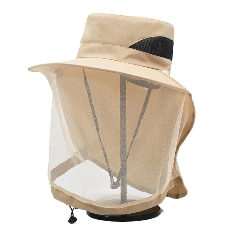 Outdoor Vispet Anti Muggen Insecten Hoed Vispet Insectennet Hoofdbeschermer Campinghoeden Vispet