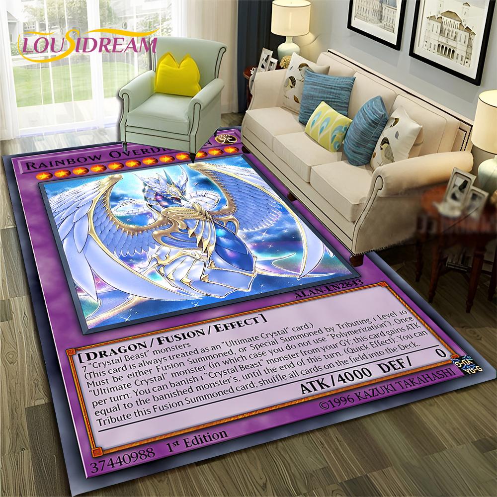 Cartone animato Anime Yu-Gi-Oh MONSTER CARD Tappeto Tappeto per casa Soggiorno Camera da letto Divano Zerbino Decor, tappeto per bambini Tappetino antiscivolo