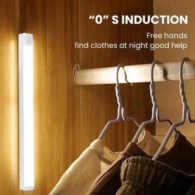 Night Lights Wireless LED Motion Sensor Lamp USB Rechargeable Magnetic For Wardrobe Room Closet Kitchen Aisle Tube Detector Bulb