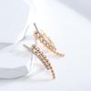 Trendy  Rose Gold Dangle Earrings For Women Micro Wax Inlaid Natural Zircon Luxury High Quality Daily Fine Drop Jewelry