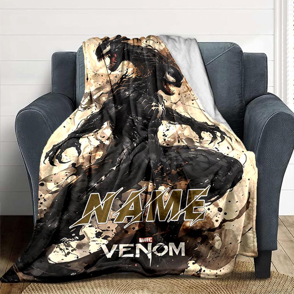 Custom Name Venom Artwork blanket for Couch & Bed, Plush Cozy Fuzzy Blanket Super Soft & Warm Blankets for Fall and Winter. 09089