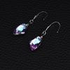 Elegant Titanium Steel Irregular Crystal Dangle Earrings for Women - Fashionable European and American Style