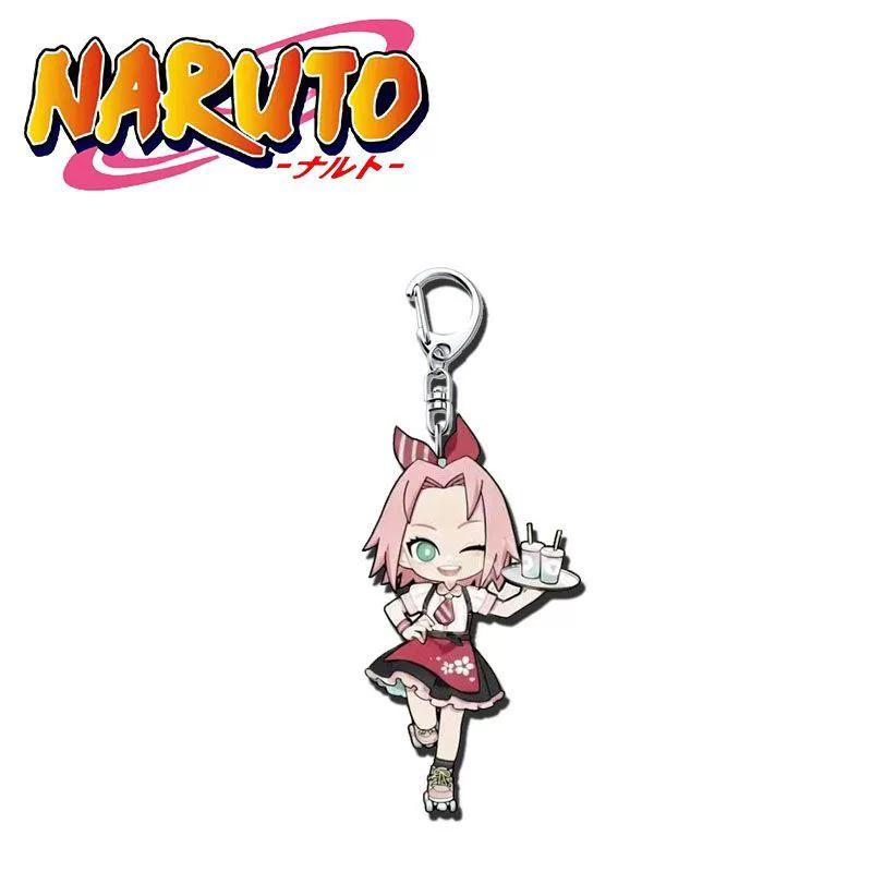 Anime Naruto Acrylic Keychain Accessaries Uzumaki Naruto Cartoon Keyring