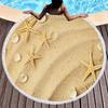 Round Beach Towels,Wave Seashell Print Sand Resistant Beach Blanket,Soft Absorbent Quick Dry Pool Towels Portable Picnic Mat