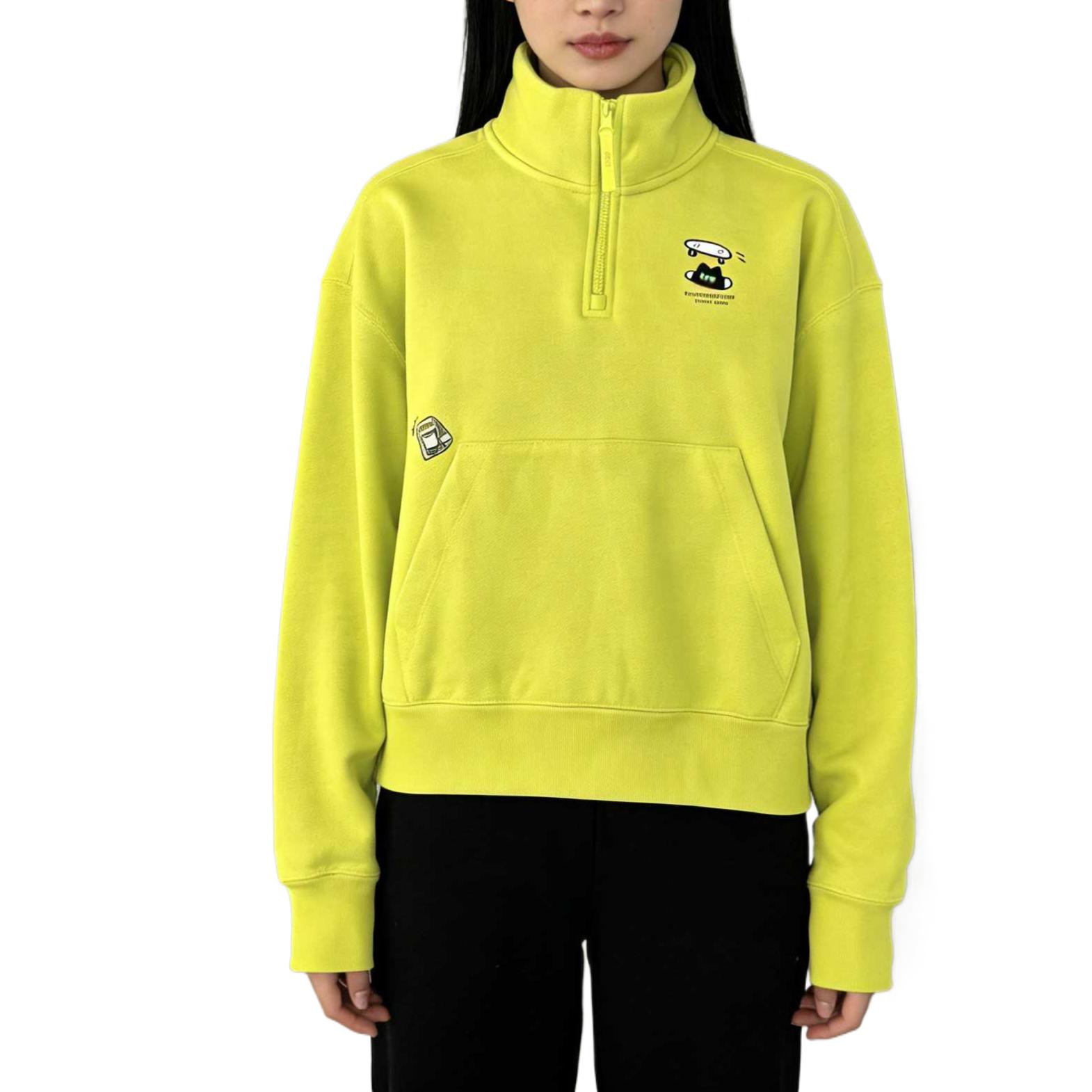 Свитшот с высоким воротником из серии Anta Lifestyle, однотонный, женский, 162548718S-3 M