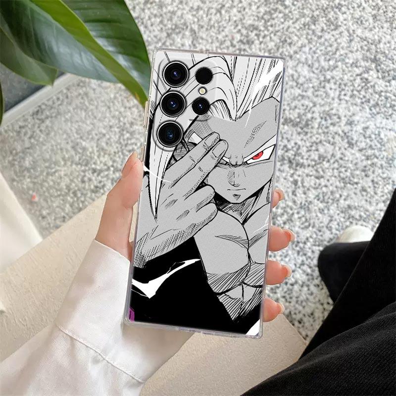Phone Case For Samsung Galaxy S26 Ultra S25 S24 S23 S21 Ultra S20 FE S22 S26 Plus S25FE Clear Cover DBZ Anime Goku Gogeta Vegeta