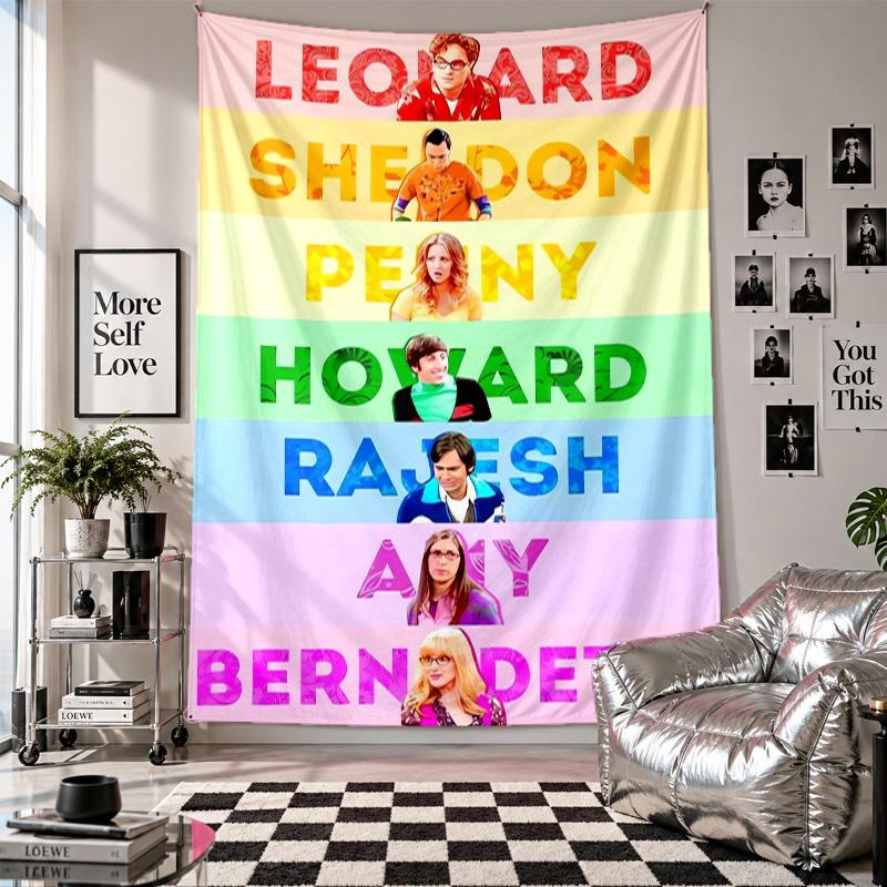 Wall TapestryThe Big Bang Theory Art Hanging Cloth Decorative Background Cover for Room Decoration