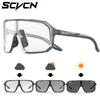 SCVCN Photochromic Cycling Sunglasses Glasses Men's UV400 Women Sports Eyewear for Men Cycl Road Mountain Bike Bicycle Goggles