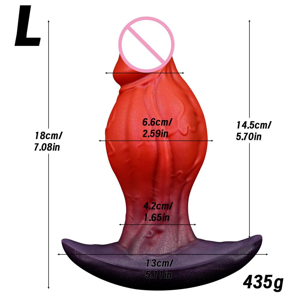 Neues unregelmäßiges tragbares Phallus-Silikon-Anal-Dilatator-Spielzeug