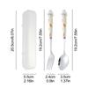 Cute Cutlery Set Cartoon Bunny Stainless Steel Cutlery Kit Mirror Polished Flatware Sets Spoon and Fork Set in Storage Box