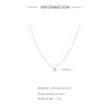 Aide 925 Silver Korean Style Simple Round CZ Zircon Pendant Necklaces For Women Elegant Stackable Clavicle Chain Choker
