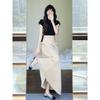 Pear-Shaped Body Irregular Skirt for Women, New Summer Style for Plus-Size Girls, High-Waisted Slimming Mid-Length A-Line Skirt