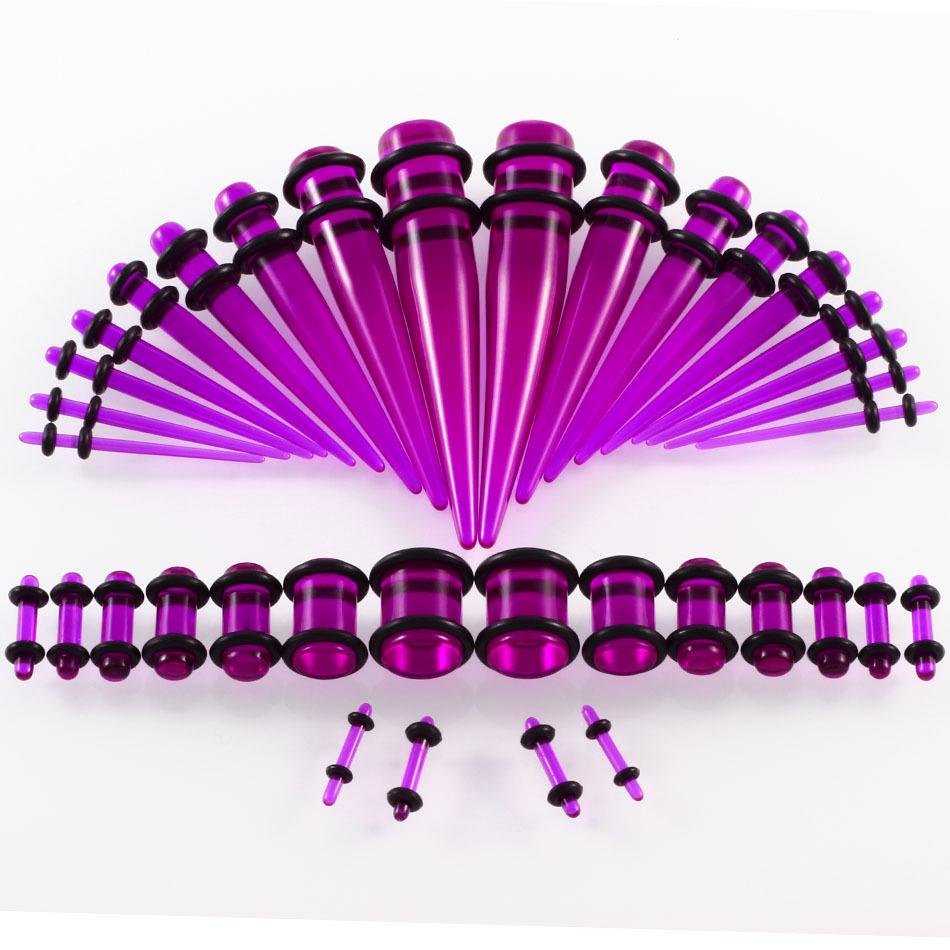 36-Piece Acrylic Pointed Cone Piercing Jewelry Set (1.6mm-10mm)