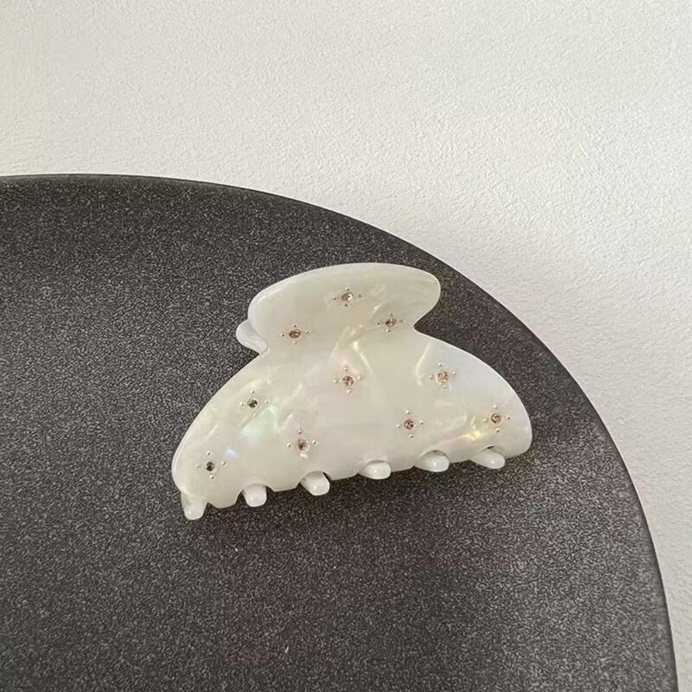 Rhinestone Acetic Acid Shark Clip Hair Clip Rhinestone Hair Claw  Streetwear