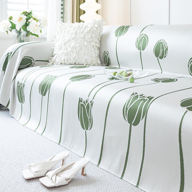 

Летнее ледяное шелковое полотенце для дивана, ледяной синий снег, универсальный чехол для дивана, цельный диван, большая тканевая подушка, прохладная и дышащая 180*130cm