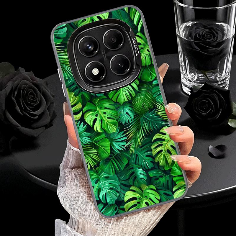 Summer Plants Green Leaf Soft Phone Case for Xiaomi Redmi Note 13 14 15 Pro Plus 12S 12 11S 11 11T 10S 10 Shockproof Cover Back