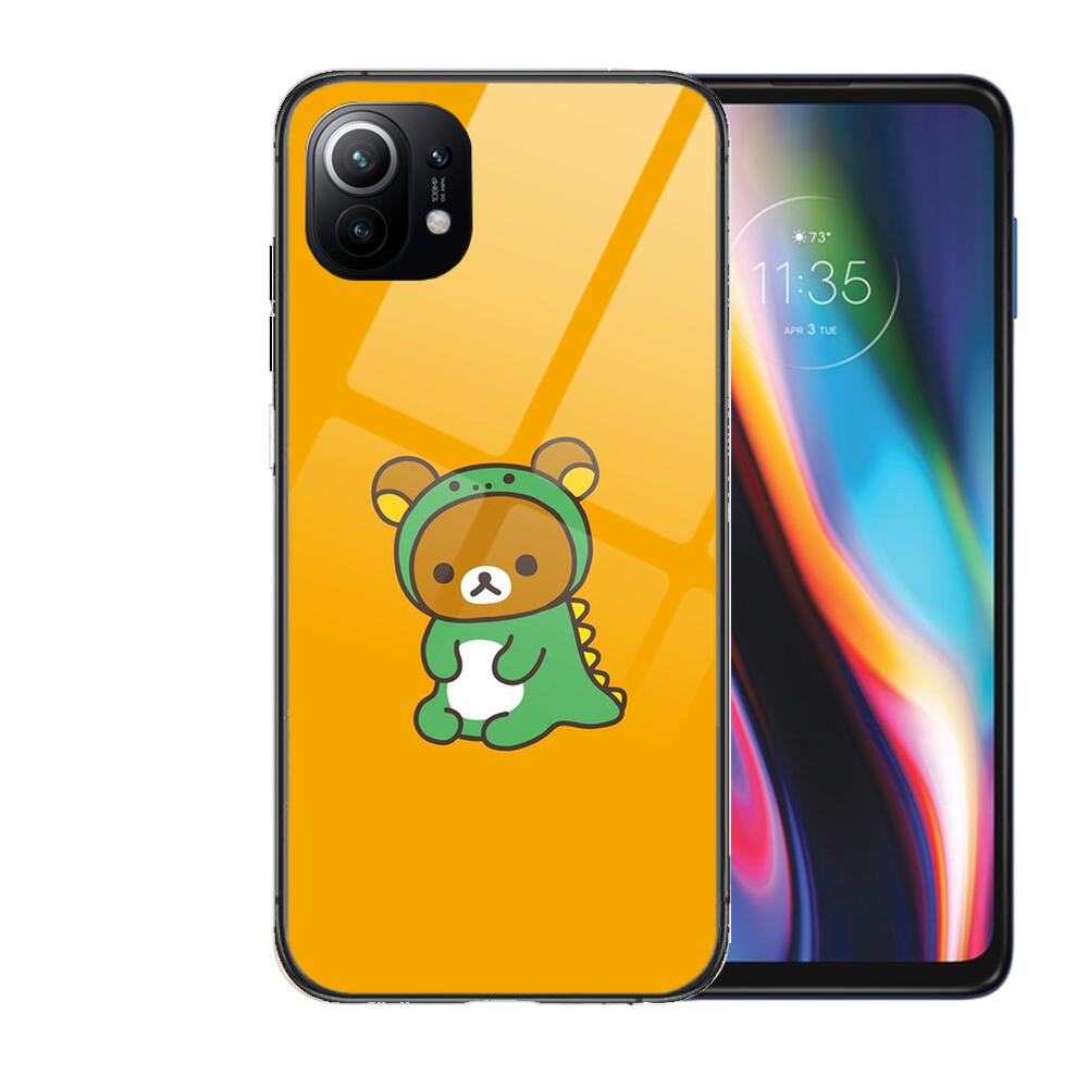 

TOPLBPCS милый rilakkuma закаленное стекло чехол для телефона для Redmi Xiaomi 11 Lite pro Ultra 10T 10 9 8 MIX 4 чехол силиконовый чехол Redmi 11 ultra