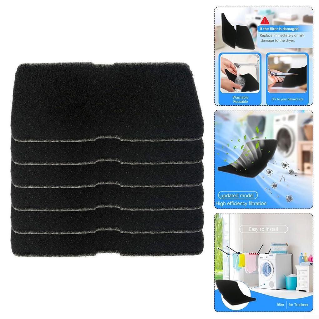 6balení/šarže 6ks Sada houbových filtrů do sušičky pro Beko Blomberg ElektraBregenz 2964840100
