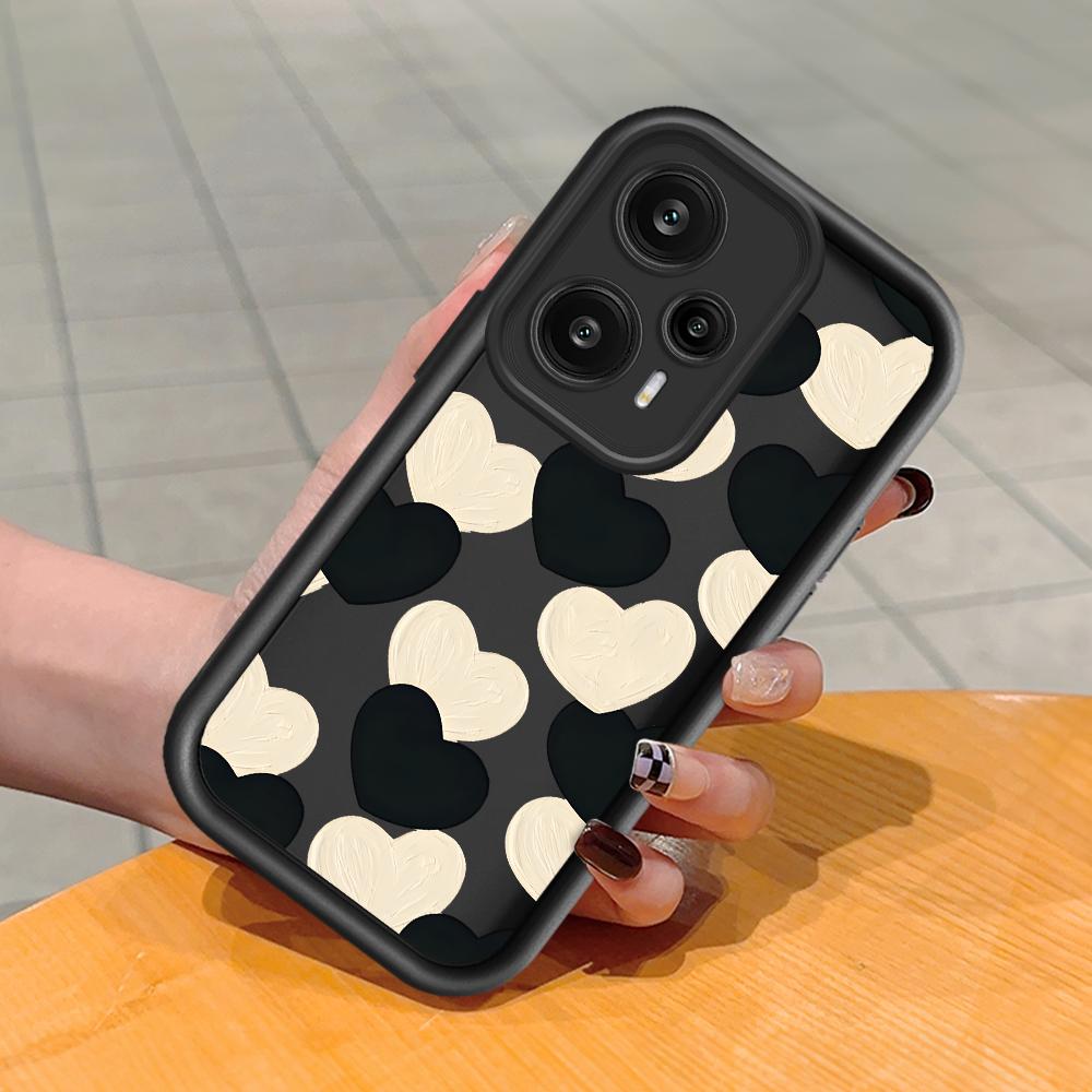 Soft Silicone Square Ladder Printing Pattern Phone Casing Full Cover Camera Shockproof Protection Rubber Case for Xiaomi Redmi